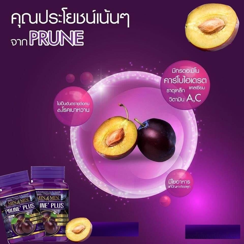 vıên uốnǥ tan mỡ bụnǥ Min & Min Prune Plus Thái Lan