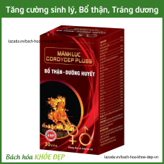Tăng cường sinh lý nam Mãnh Lực Cordycep Plus bổ thận tráng dương – Hộp 30 viên tinh chất hàu tảo biển đỏ