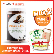 [MUA 2 TẶNG 3 QUÀ] Bột cacao sữa Dừa cao cấp Light Cacao đậm đà thơm ngon, dùng pha uống liền, pha chế tiện lợi, dạng hũ dễ bảo quản, đặc biệt không pha trộn hương liệu – Hũ 550g