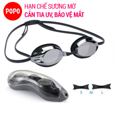 Kính bơi người lớn kính bơi thi đấu chuyên nghiệp POPO 1154G mắt kính siêu bền tráng gương nhỏ gọn, chống tia UV, chống lóa kiếng bơi nam, nữ kính bơi trẻ em trên 8 tuổi