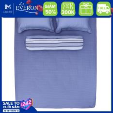 Bộ ga giường Cotton Xanh Tím Everon Lite ELCP106 (4 món) gồm 1 ga giường, 2 vỏ gối nằm, 1 vỏ gối ôm | Everon chăn ga gối nệm Hàn Quốc