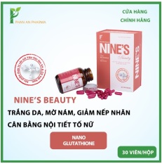 [CHÍNH HÃNG] Viên uống trắng da Nine’s Beauty 30 viên Hỗ Trợ Trị Nám Da Tàn Nhang, Nếp Nhăn, Nội Tiết Tố Nữ, Chống Lão Hóa, Tăng sức đề kháng, thải độc, mát gan, ngủ ngon, giảm đau bụng kinh, giảm mụn Nines Beauty