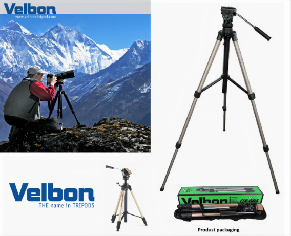 [Brand New – Pro Tripod] Chân máy quay phim chuyên nghiệp VELBON CX-686, thương hiệu Tripod nổi tiếng thế giới (hơn 50 tuổi), được nhiều nhà quay phim lựa chọn