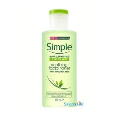 Nước hoa hồng Simple Kind To Skin Soothing Facial Toner 200ml (Mẫu mới)