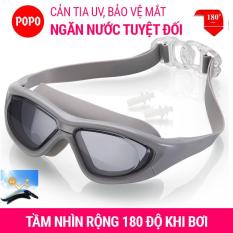 Kính bơi tầm nhìn rộng 180 độ, tráng gương, chống tia UV POPO Collection