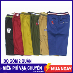 Bộ gồm 2 quần short kaki BM.02 lưng thun mặc thoải mái, chất kaki mềm mịn đảm bảo dày dặn