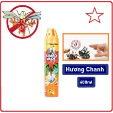 Xịt Muỗi Jumbo Hương Cam Chanh 600Ml Tặng Thêm 60Ml