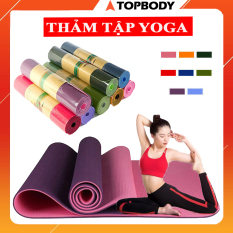Thảm tập YOGA, GYM 1 lớp 8 mm, 2 lớp 6 mm cao cấp, gấp gọn, du lịch tiện lợi TOPBODY – THAMT02