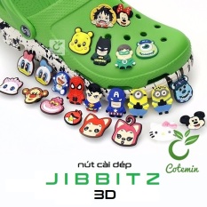 Combo 5 nút cài dép Sticker 3D Jibbitz