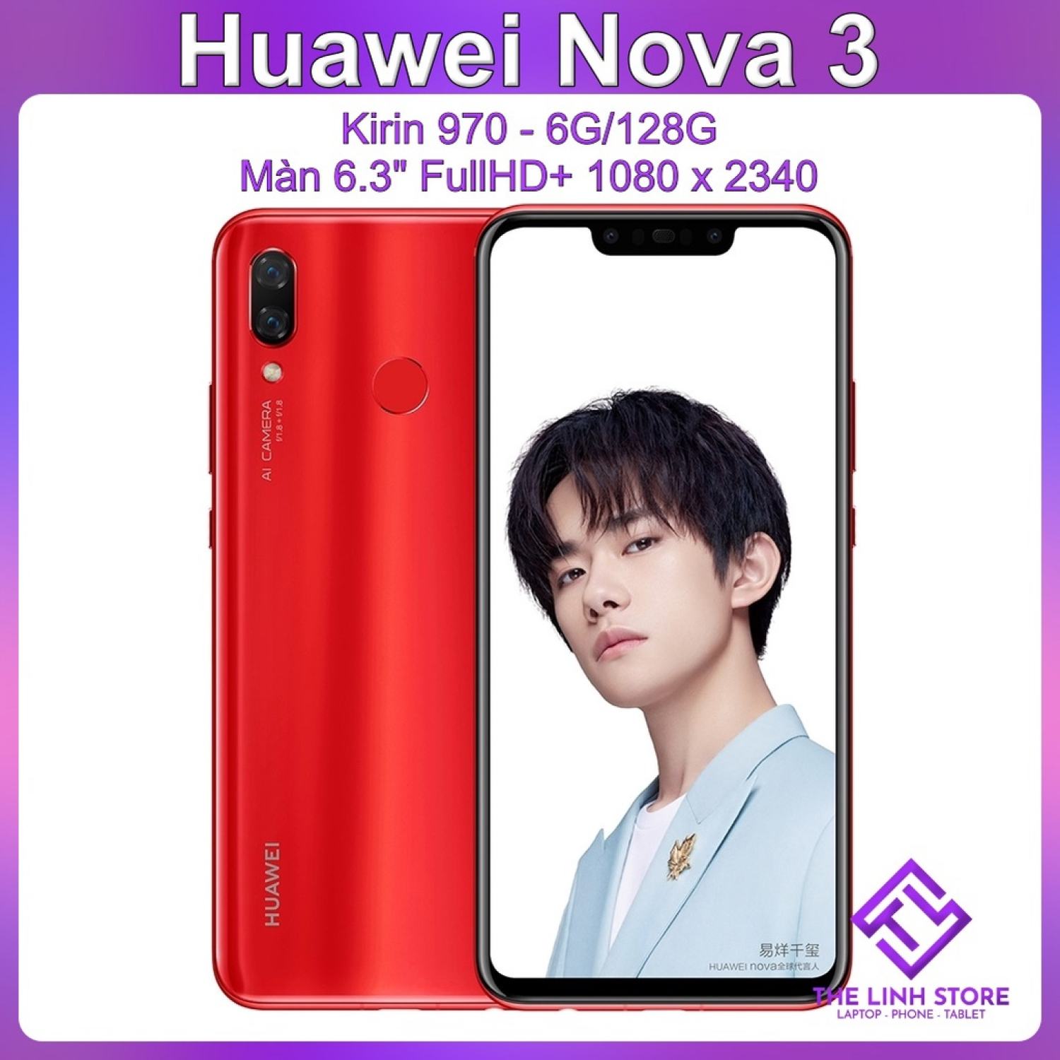 Điện thoại Huawei Nova 3 ram 6G 128G - Kirin 970