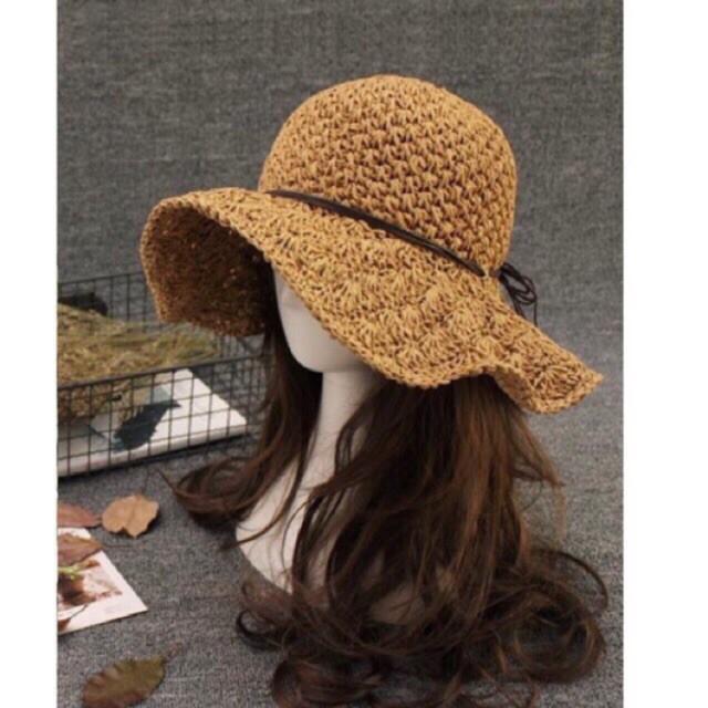 Nón cói mềm nơ dây Vintage cực xinh