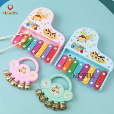 Đồ chơi trẻ em combo đàn xylophone và lục lạc 2 cho bé trai bé gái kích thích phát triển kỹ năng nghe nhìn và cảm thụ âm nhạc