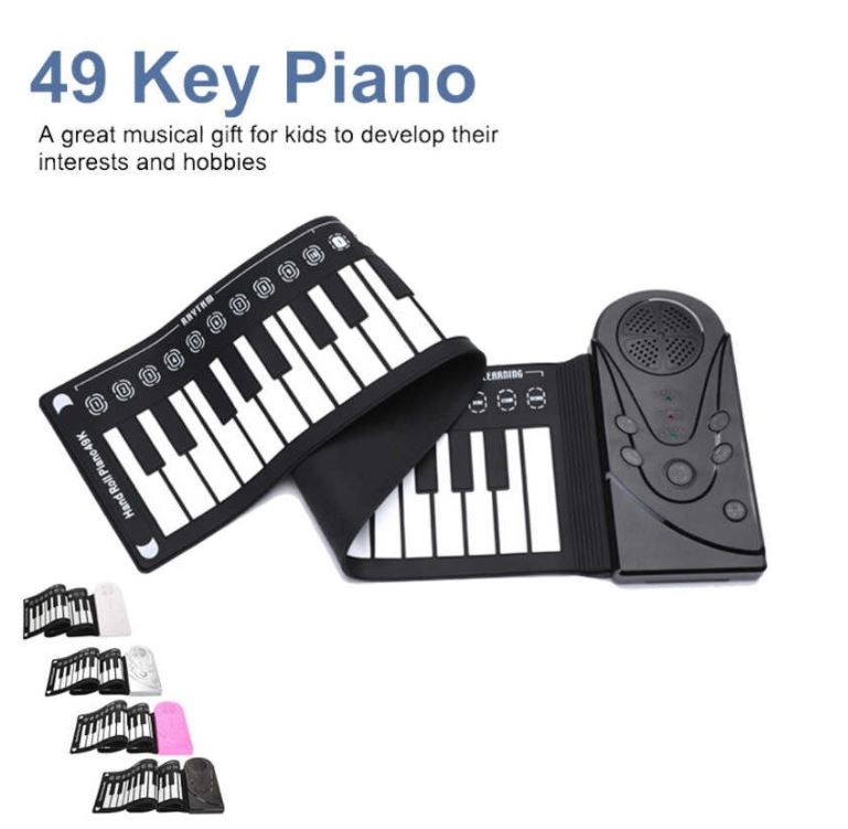 [HCM]Đàn Piano Điện Tử Trẻ Em Cuộn Dẻo 49 Keys Cho Trẻ Em Học Chơi Đàn Phím Gõ Siêu Nhạy...