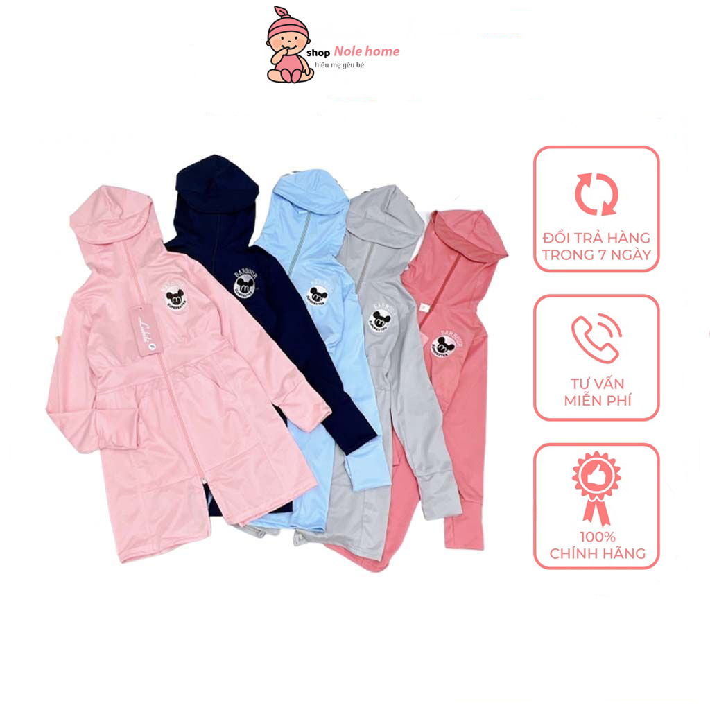Áo Chống Nắng Dáng Dài Cho Bé 8-38kg Áo Chống Nắng Toàn Thân Chất Vải Kim Cương Siêu Thoáng Mát...
