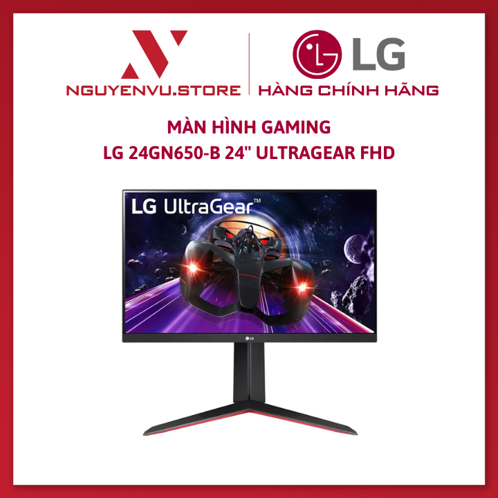 Màn hình Gaming LG 24GN650-B 24” UltraGear FHD IPS 1ms 144Hz HDR Monitor with FreeSync – Hàng Chính Hãng
