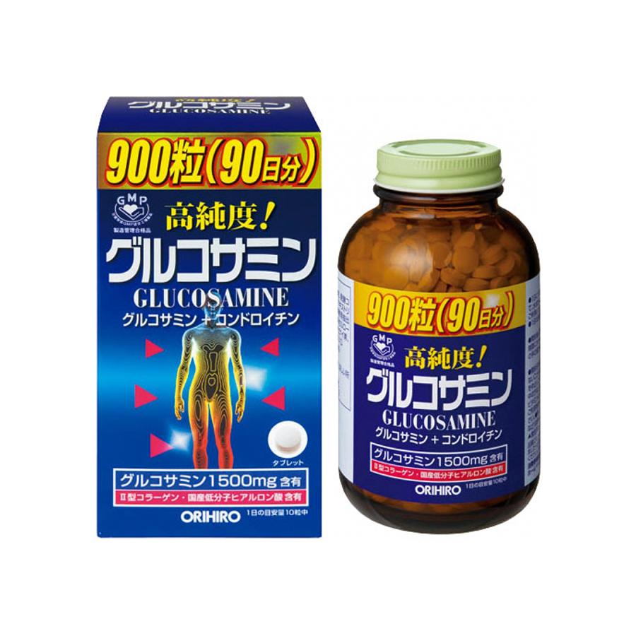 Viên uống bổ sung Glucosamine Orihiro Nhật Bản hỗ trợ xương khớp hiệu quả, 900 viên/hộp
