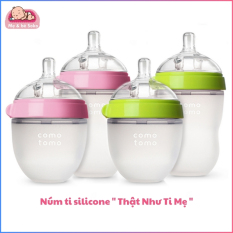 Bình sữa Comotomo cho bé dung tích 150ml / 250ml – Chất liệu silicone y tế an toàn, mô phỏng bầu ngực mẹ.