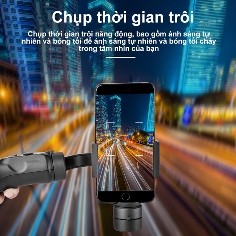 【New Be】Tay Cam Quay Phim,Tay Cầm Chống Rung Cho Điện Thoại, Gimbal Cầm Tay Chống Rung, 3-Asix Handheld Gimbal H4...