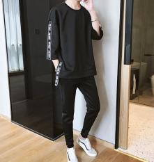 Bộ Quần Áo Thun Phông Nam Cổ Tròn Tay Lỡ Viển Tay Phối Dây Thời Trang Menkind QA NAM 1000025