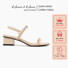 Sandal cao gót nữ 3 phân quai mảnh gót vuông mũi vuông thời trang hàn quốc đẹp cao cấp bAimée & bAmor – MS1588