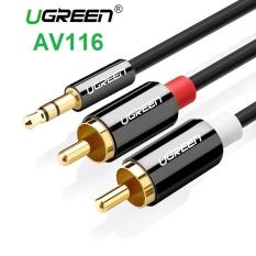 Dây cáp tín hiệu Audio 3.5-RCA UGREEN AV135, AV116, AV102 nhiều kích thước (3.5mm to 2RCA)