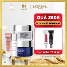 Bộ kem dưỡng trắng chuyên sâu làm mờ thâm nám White Perfect Clinical kèm kem chống nắng làm trắng rạng rỡ da UV Perfect Rosy White & Dưỡng Chất Căng Mướt Da Crystal Micro-Essence 22ml