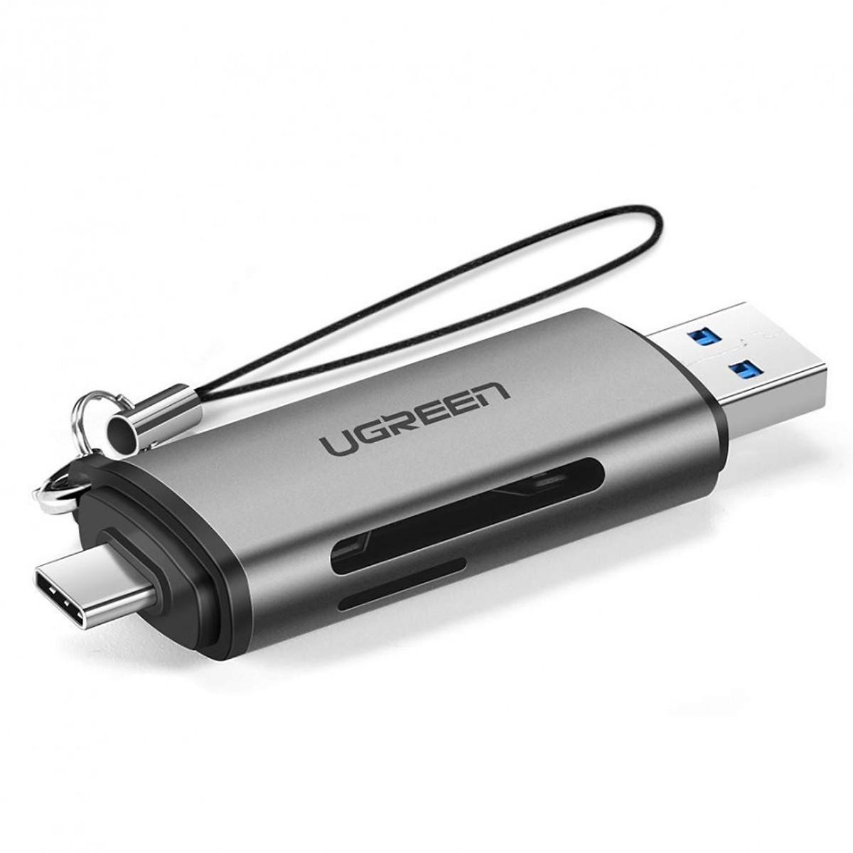 Đầu đọc thẻ nhớ SD/TF chuẩn USB Type-C/USB 3.0 Ugreen 50706