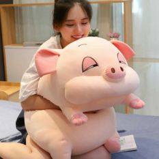 Gấu bông cute size to 70cm giá rẻ hình chú HEO PHÊ CẦN mắt híp đáng yêu dùng làm quà tặng, gối ôm hoặc dùng để trạng trí trong nhà, hình ảnh thật, được miễn phí ship toàn quốc, được đổi trả hàng nếu không đúng như đã đăng bán