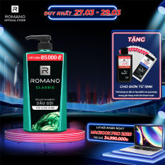 Dầu gội cao cấp Romano Classic cổ điển lịch lãm tóc chắc khỏe 900gr