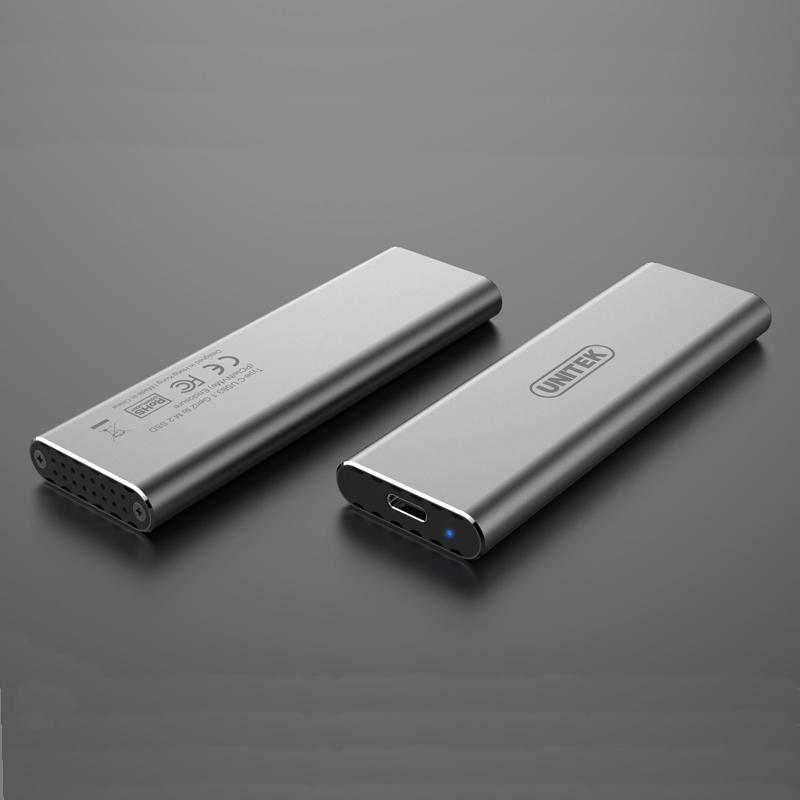 Box ổ cứng SSD M2 NVMe Unitek S1201A chuẩn 3.1 hỗ trợ đến 5Gbps (Xám)