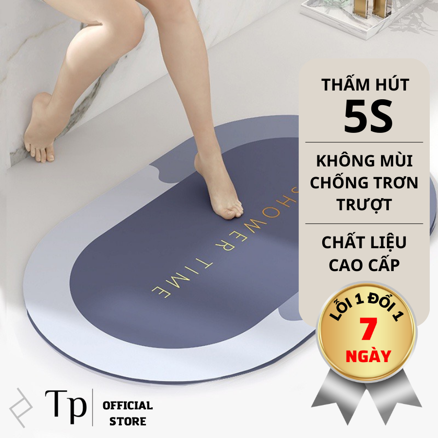 Thảm silicon lau chân hút nước siêu thấm, chất liệu siêu mềm siêu dầy chống trượt, Thảm chùi chân SILICON