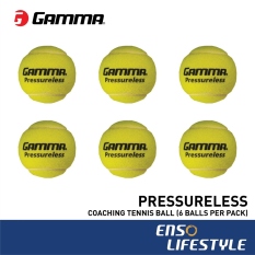 ﹉♤◎ GAMMA Tennis Ball Pressureless Coaching Balls (6 Balls/Pack) [Enso Lifestyle]