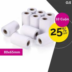 10 Cuộn Giấy in nhiệt Oji K80 Phi 65mm (80x65mm)