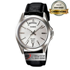 Đồng Hồ Casio Nam MTP-1370L-7AVDF Mặt Trắng Dây Da Màu Đen Chính Hãng Casio Anh Khuê