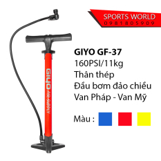 Bơm xe 160psi/11Kg GIYO GF-37 Thân thép, đầu bơm đảo chiều