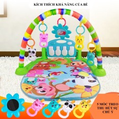 Thảm nhạc piano cao cấp cho bé nằm chơi có nhạc và đồ chơi lục lac, thảm, thảm nằm cho bé có nhạc