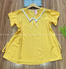 [HANNA 65-95kg] Áo bầu xinh bigsize 95kg chất vải lụa cotton cao cấp mềm mát mùa hè thấm mồ hôi tốt không nhăn