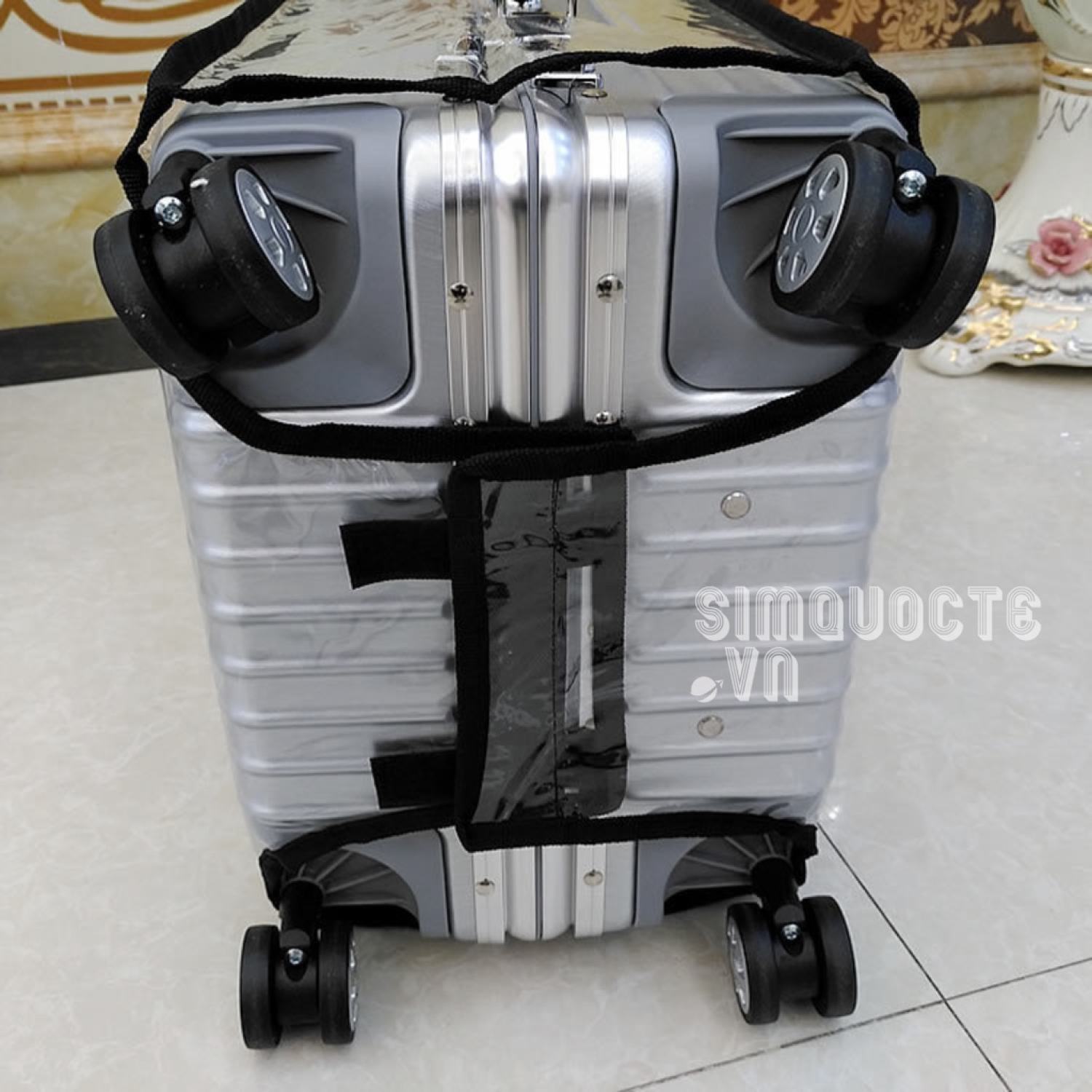 Vỏ bọc bảo vệ vali du lịch chất liệu nhựa PVC dày trong suốt chống chầy xước, chống lửa, chống...