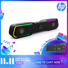 HP DHE6002 Loa Tăng Âm Bass Động RGB Streamer Hiệu Ứng Ánh Sáng Dùng Nguồn USB Âm Thanh Mạnh Mẽ Tương Thích Thông Minh Cho Máy Tính Xách Tay Máy Tính Để Bàn TV Điện Thoại Di Động