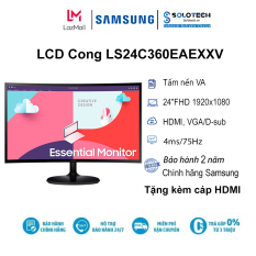 Màn hình máy tính LCD SAMSUNG Cong LS24C360EAEXXV 24″FHD 1920×1080| VA| 75Hz| 4ms – Hàng chính hãng new 100%