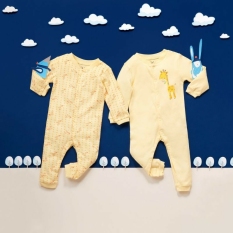 Body liền quần cho bé trai, gái LULABY cao cấp mặc thu đông (0-12 tháng)