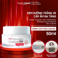 Kem Dưỡng Trắng Da Cấp Ẩm Đa Tầng Angel’s Liquid 7 Day Whitening Program Glutathione 700 V-Cream 50ml