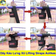 Dây Kéo Lưng Lifting Straps Tập GYM Aolikes 1 Đôi