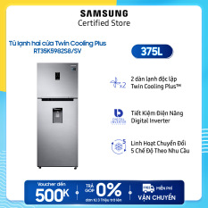 [Miễn phí giao + lắp][Voucher Upto 1triệu][Trả góp 0%] Tủ lạnh Samsung hai cửa Twin Cooling Plus 375L (RT35K5982S8) | 2 dàn lạnh độc lập Twin Cooling | 5 chế độ theo yêu cầu | Làm lạnh nhanh | Vận hành ổn định, bền bỉ | Hàng chính hãng