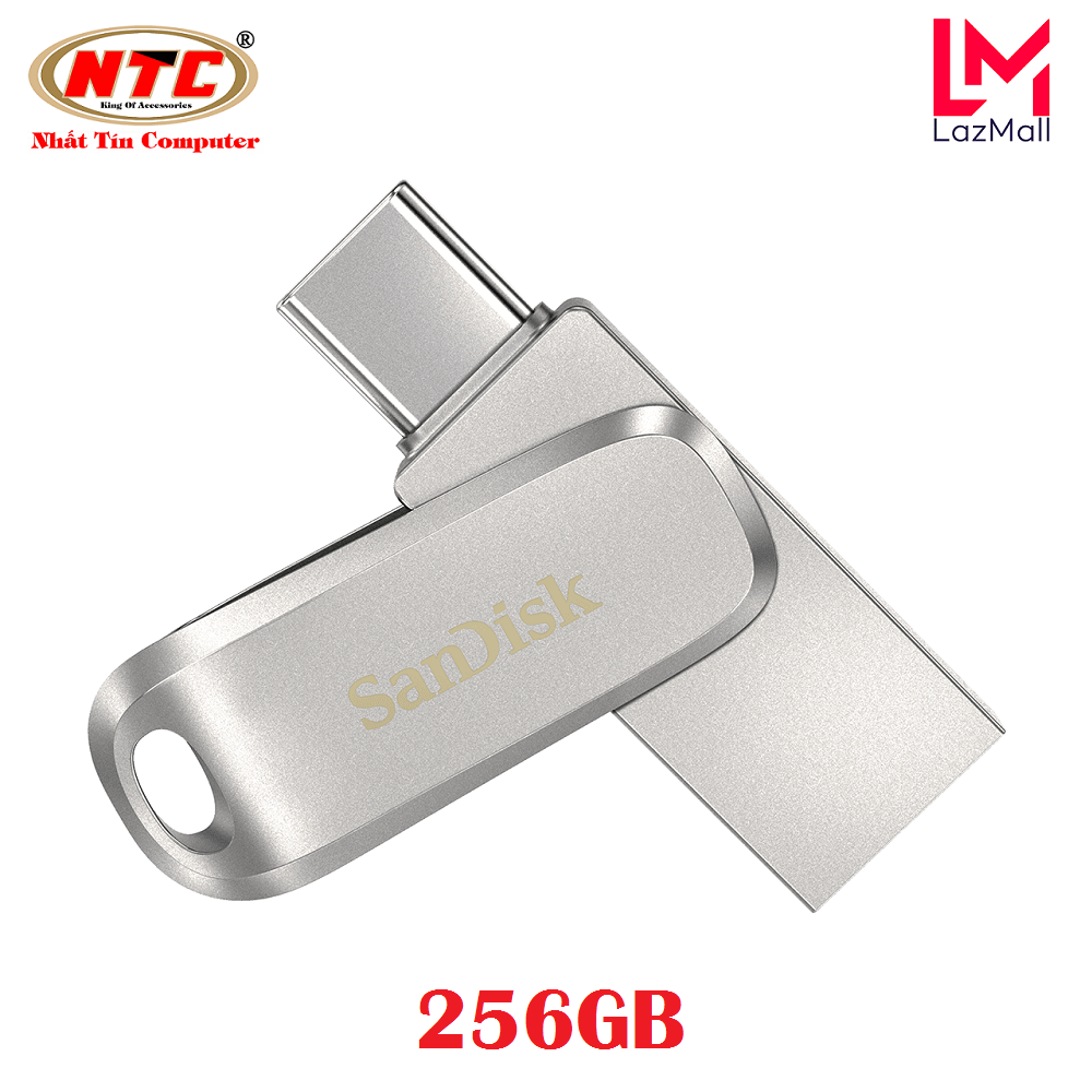 USB OTG Sandisk Ultra Dual Drive Luxe USB Type-C 3.1 256GB 150MB/s – Vỏ kim loại cao cấp (Bạc) – Nhat Tin Authorised Store