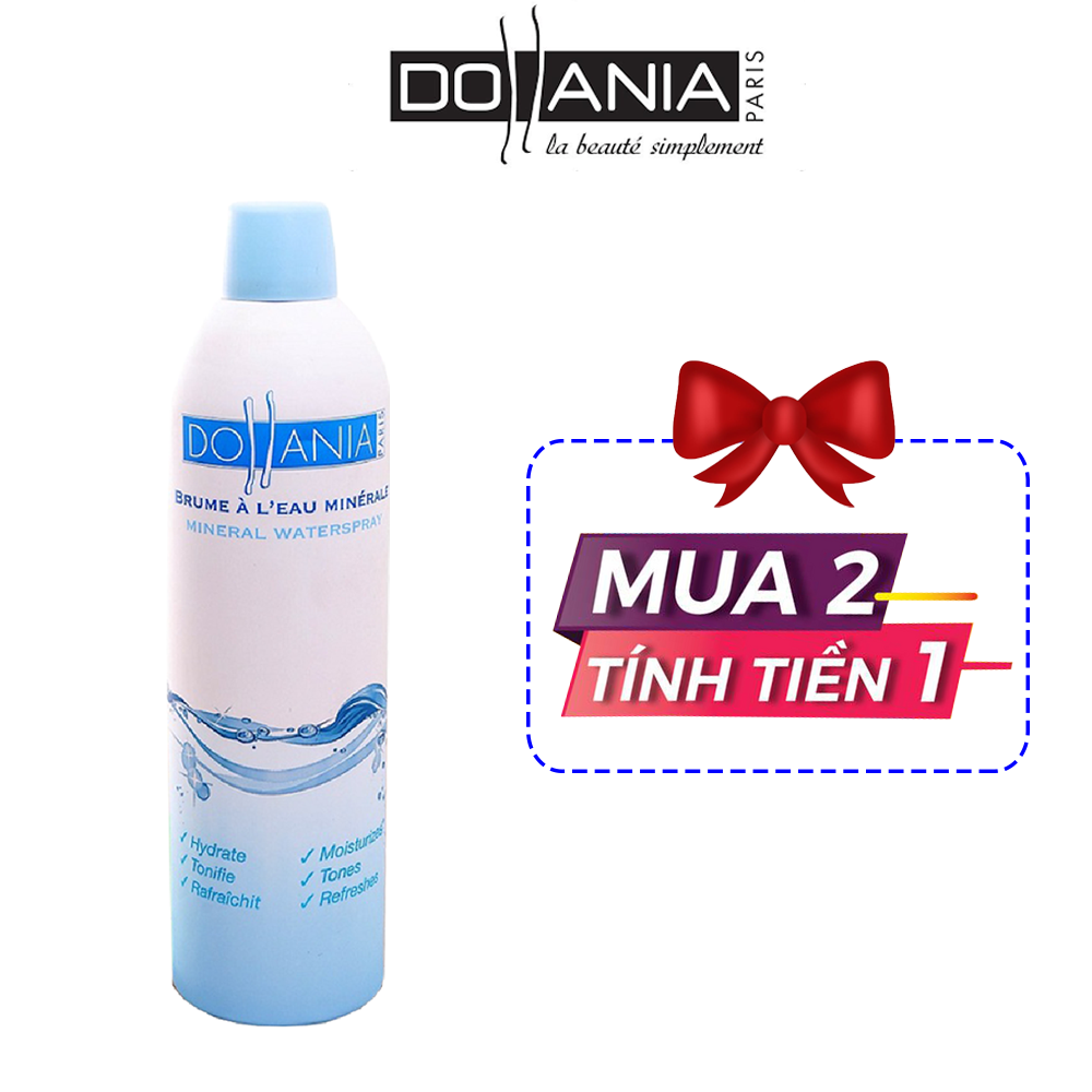 Xịt khoáng Dollania giúp dưỡng ẩm cấp nước và làm dịu làn da Brumisateur Eau Minerale 400ml – Date 11/2021