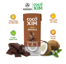 [UỐNG LÀ ĐẸP] Sữa Dừa Socola – Sự kết hợp độc đáo giữa 100% từ Dừa Nguyên chất & Socola thượng hạng AZ.SD.SCL02 – Thương hiệu COCOXIM – Hộp nhỏ tiện dụng dung tích 180ml/hộp – AZAGO