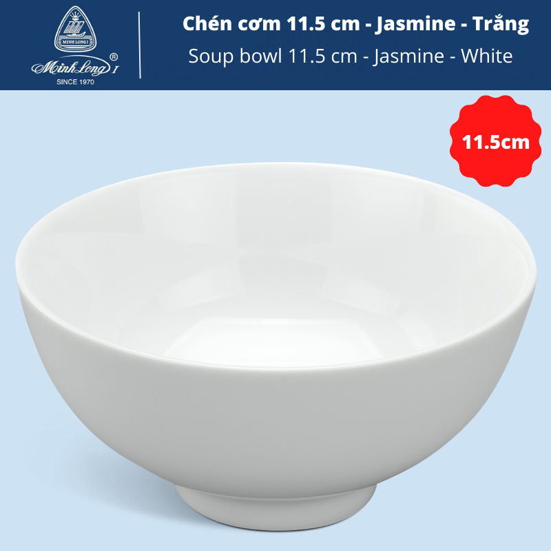 [HCM]Chén cơm 11.5 cm – Jasmine – Trắng