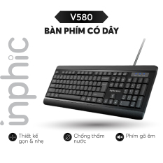 Bàn phím Inphic V580 dùng cho Máy tính để bàn Máy tính gia đình Cảm giác cơ học Không thấm nước – Chính Hãng