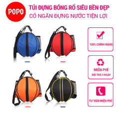 Túi đựng bóng rổ, có ngăn đựng bình nước, ngăn nhỏ đựng phụ kiện chất liệu cao cấp POPO Sports